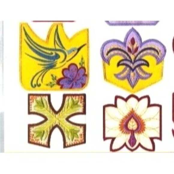 Anita Goodesign Hoop Pockets Embroidery Pattern Pack 20 Unique 5"x7" Designs - Picture 3 of 9